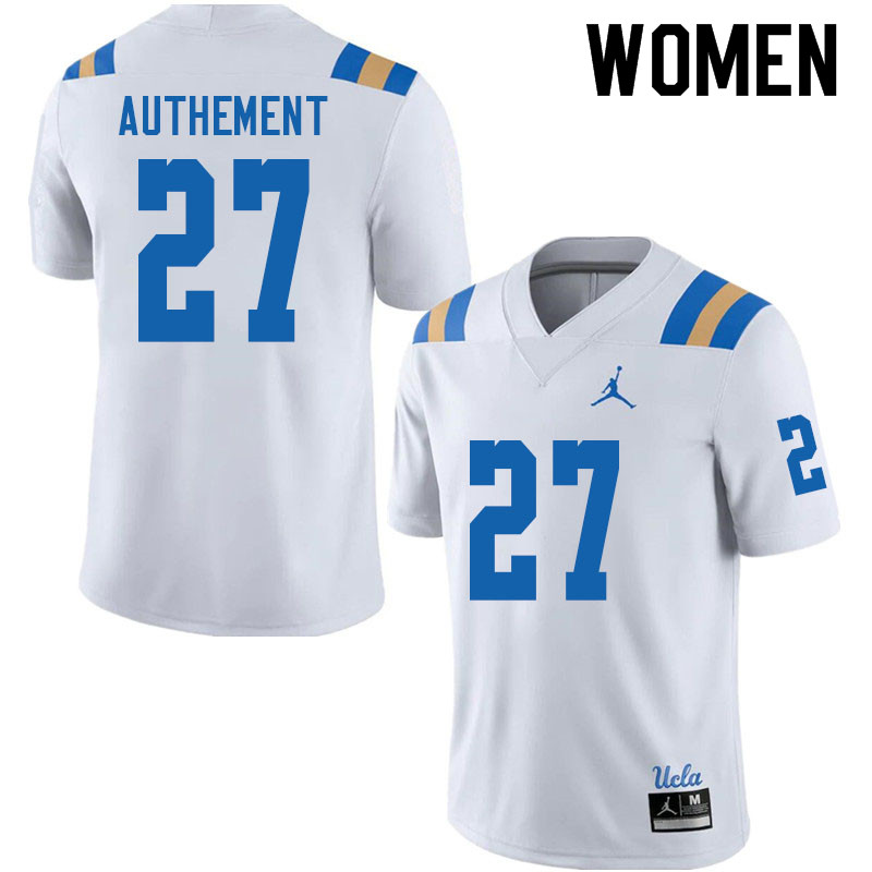 Jordan Brand Women #27 Ashton Authement UCLA Bruins College Football Jerseys Sale-White